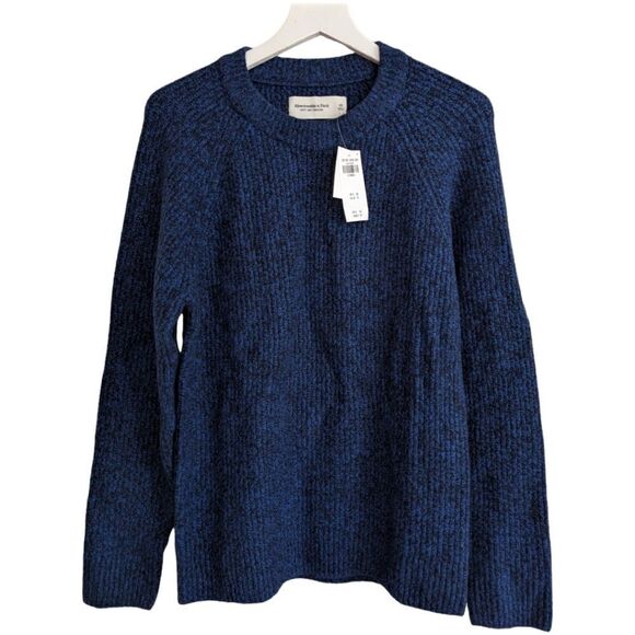 Abercrombie & Fitch Women's Soft A&F Sweater Crew Neck Pullover Blue Size XS NWT - Picture 1 of 6